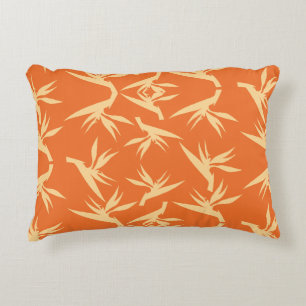 Bird of Paradise Flower Fabric Print Decorative Cushion