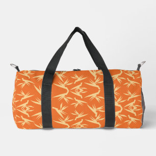 Bird of Paradise Flower Fabric Print Duffle Bag