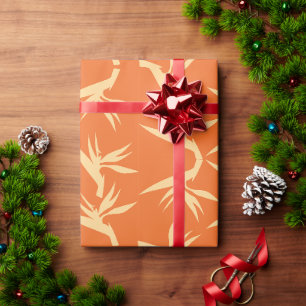 Bird of Paradise Flower Fabric Print Wrapping Paper