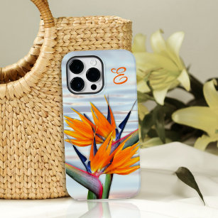 Bird-of-paradise Flower Monogram Initial Case-Mate iPhone 14 Pro Max Case