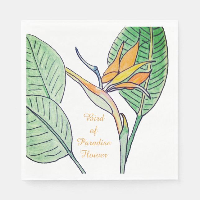 Bird of Paradise Flower  Napkin (Front)