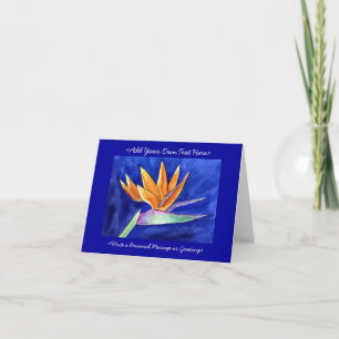 Bird of Paradise Flower Painting Greeting Cards