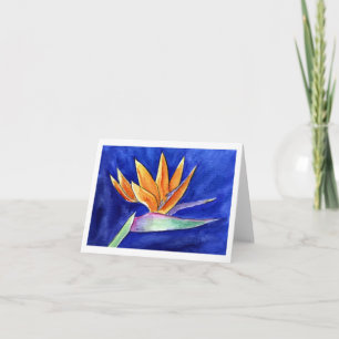 Bird of Paradise Flower Painting Note Cards