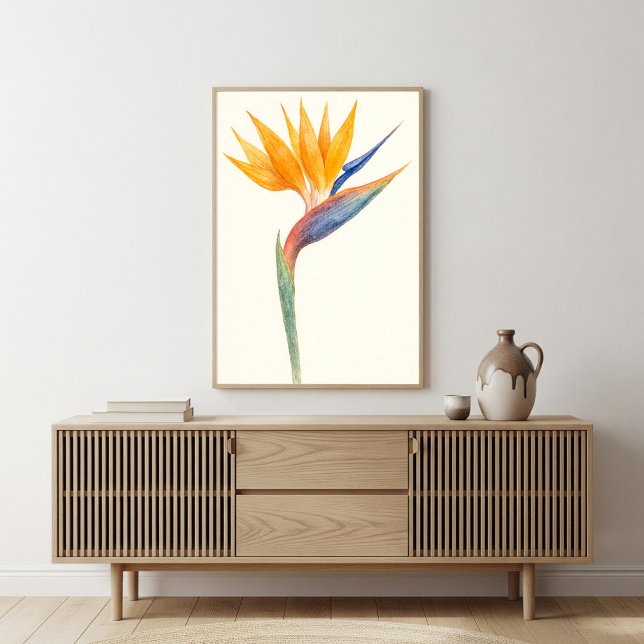 Bird of Paradise Flower Watercolor Art Poster (Creator Uploaded)