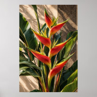 Bird of Paradise Flowers in Golden Light Wall Art