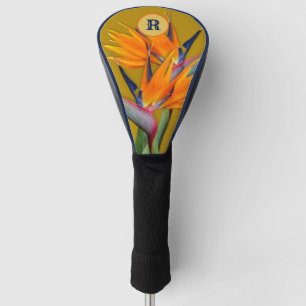 Bird of Paradise Flowers Initial Personalised Golf Head Cover