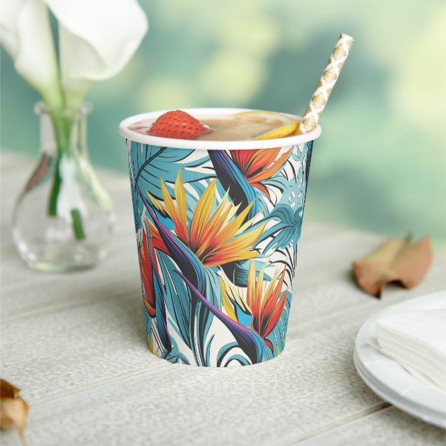 Bird of Paradise Garden Paper Cups (Insitu)