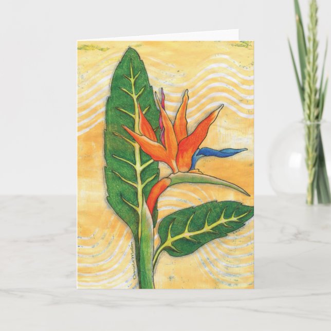 Bird of Paradise Greeting Card (Front)