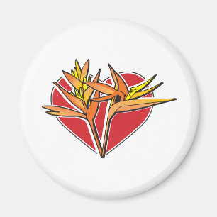 Bird of Paradise Heart Magnet