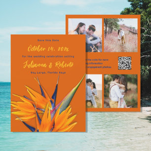 Bird of Paradise Multi-photo Wedding Announcement