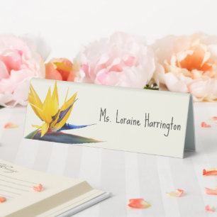 Bird-of-paradise Name Template Event Place Setting