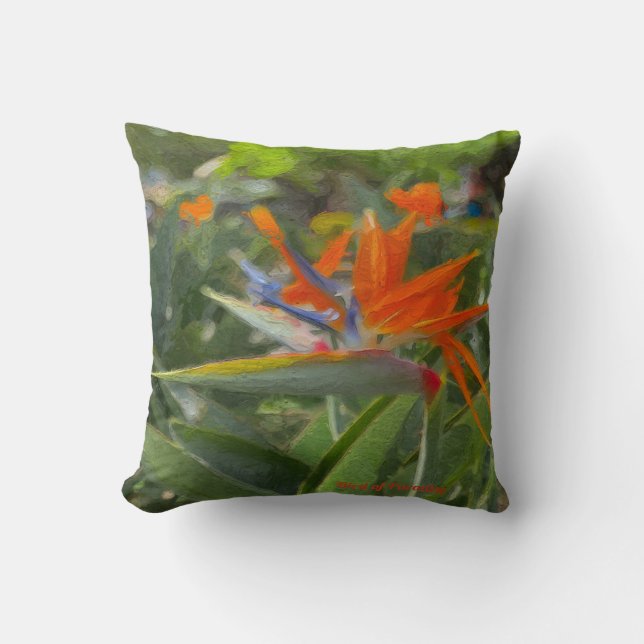Bird of Paradise Oil Painting   Cushion (Front)