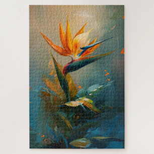 Bird of Paradise Oil Painting Jigsaw Puzzle
