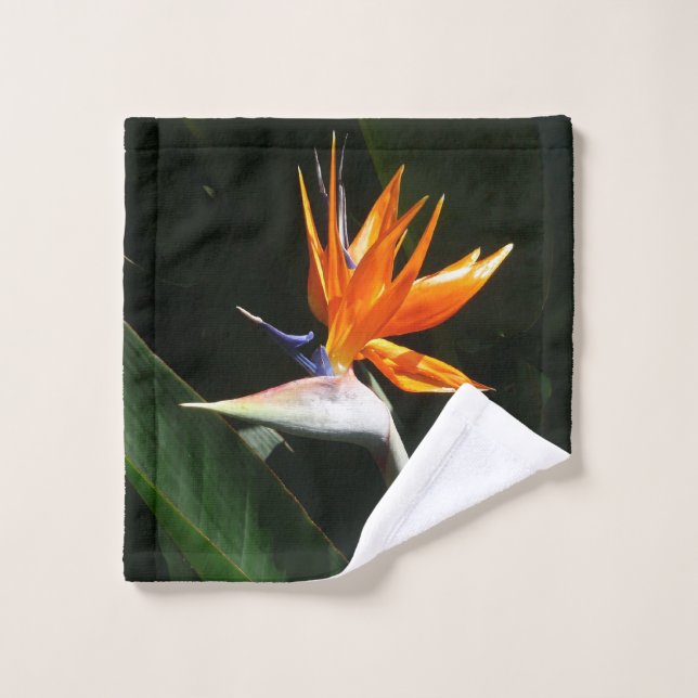 Bird of Paradise Orange Tropical Flower Wash Cloth (Wash Cloth)