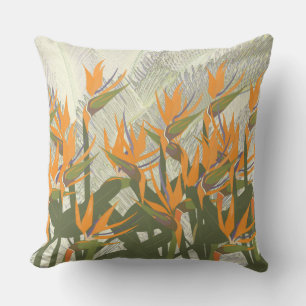 Bird of Paradise Outdoor Throw Pillow