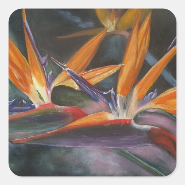 Bird of Paradise Painted Stickers (Front)