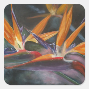 Bird of Paradise Painted Stickers