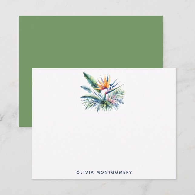 Bird of Paradise Plant Tropical Personal Card (Front/Back)