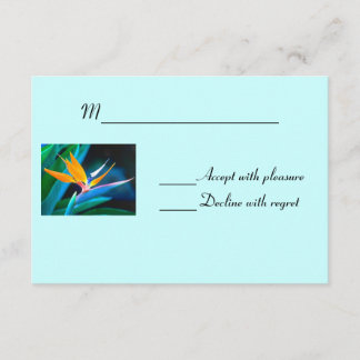 Bird of Paradise RSVP card