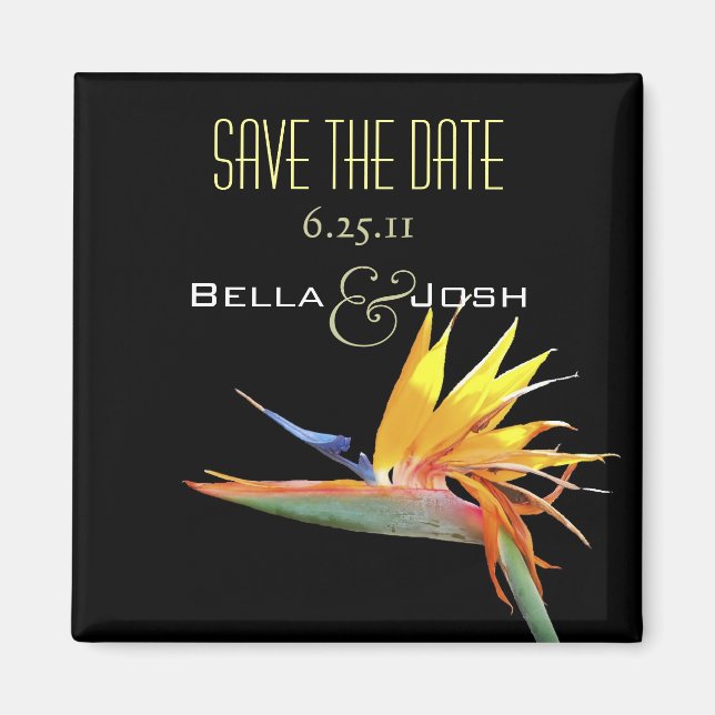Bird of Paradise Save the Date Magnet (Front)