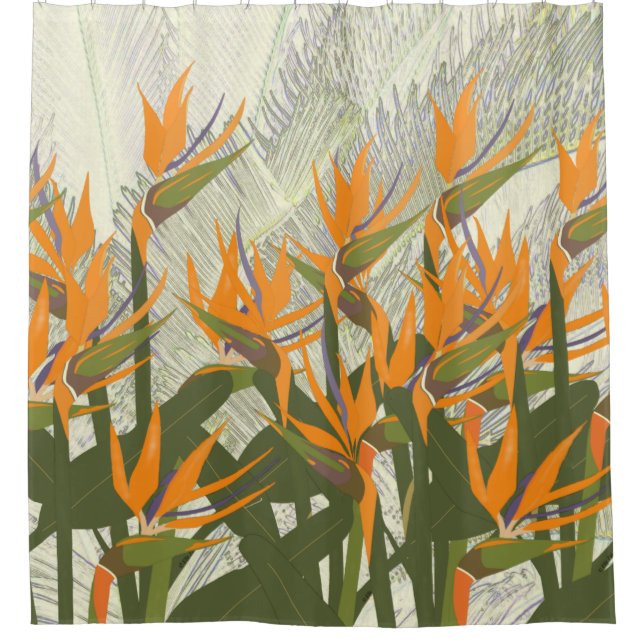 Bird of Paradise Shower Curtain (Front)