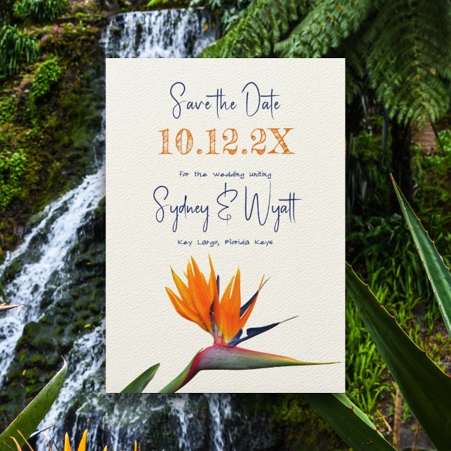 Bird of Paradise Simple Wedding Announcement (Creator Uploaded)
