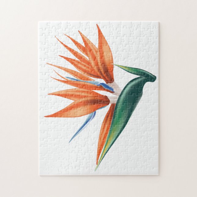 Bird of paradise, strelitzia exotic flower jigsaw puzzle (Vertical)