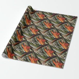 Bird of Paradise Strelitzia Reginae Acrylic Painti Wrapping Paper
