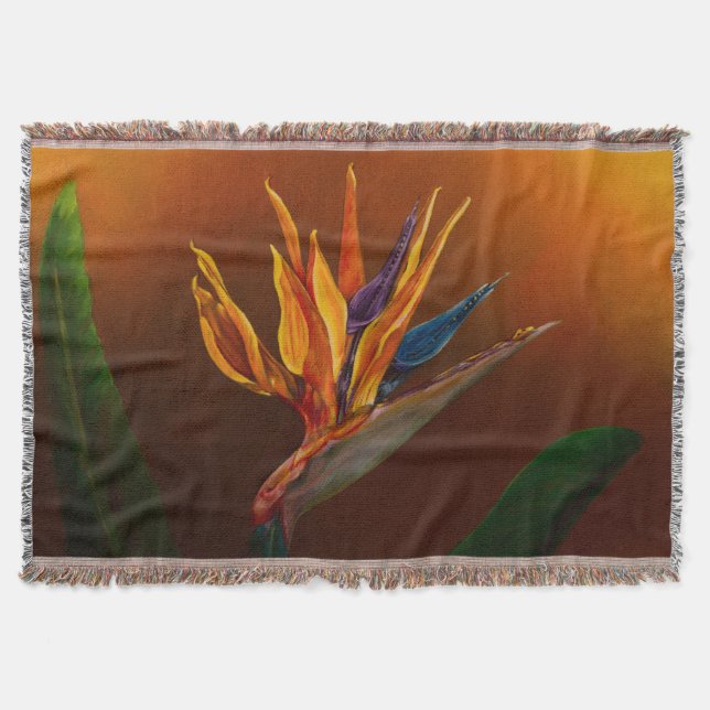 Bird of paradise throw blanket (Front)