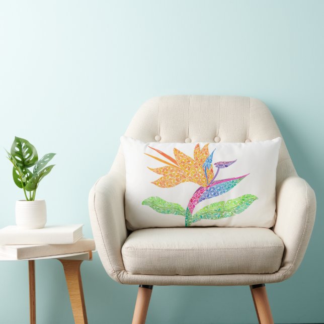 Bird of Paradise Throw Pillow (Chair)