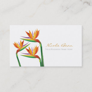 Bird of Paradise Tropical Floral Business Card
