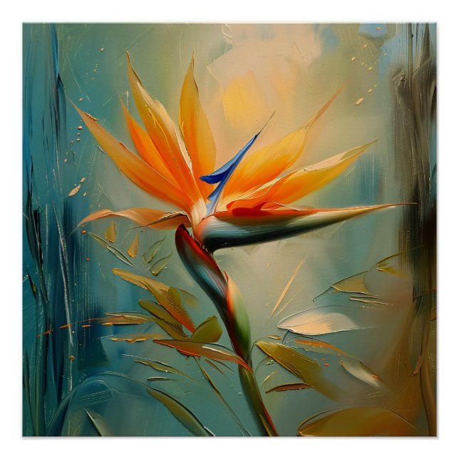 Bird of Paradise Tropical Plant Poster (Front)