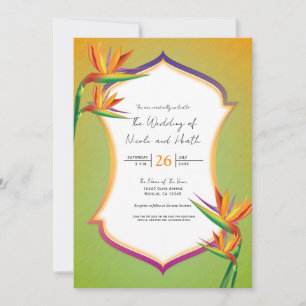 Bird of Paradise Tropical Wedding Invitations