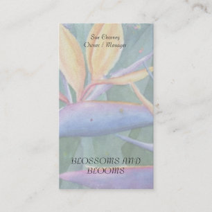 BIRD OF PARADISE WATERCOLOR FLOWER BUSINESS CARDS