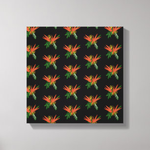 Bird of Paradise Watercolor Tropic Ink Wedding Canvas Print