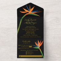 Bird of Paradise Watercolor Wedding