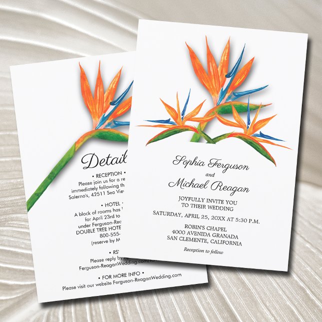 Bird of Paradise Wedding All In One Invitations (Creator Uploaded)