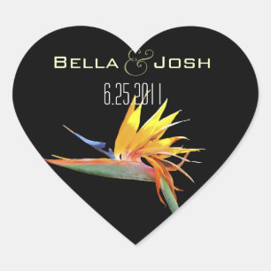 Bird of Paradise Wedding Stickers