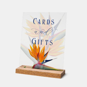 Bird of Paradise Wedding Table Sign