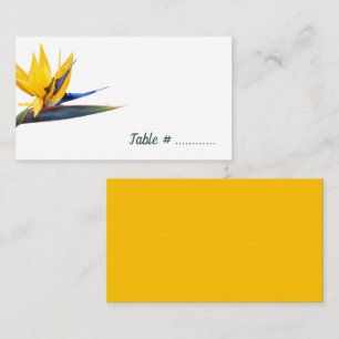 Bird of Paradise White Table Number Seating Cards
