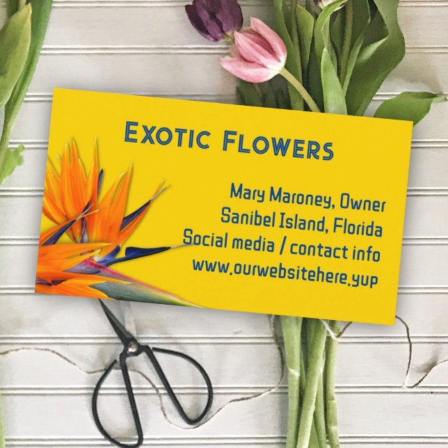 Bird of Paradise Yellow Business Card (Creator Uploaded)