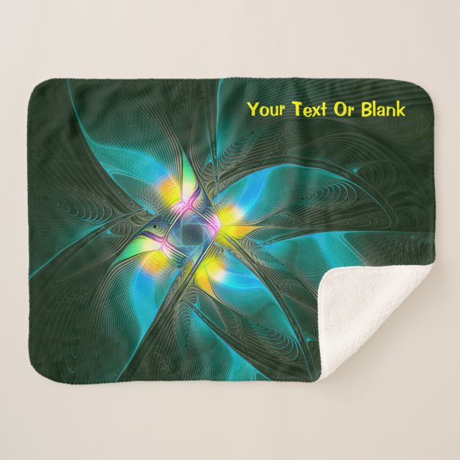 Bird of Paradsie Sherpa Blanket (Front (Horizontal))