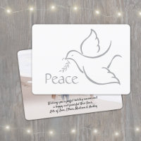 Bird of Peace Modern Minimalist Dove 1 Photo White