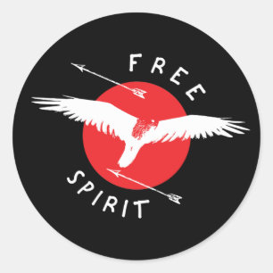 Bird Of Prey Free Spirit Classic Round Sticker