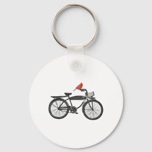 Bird on a Bike Key Ring