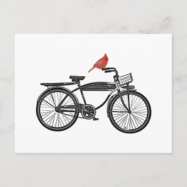 Bird on a Bike Postcard (Front)