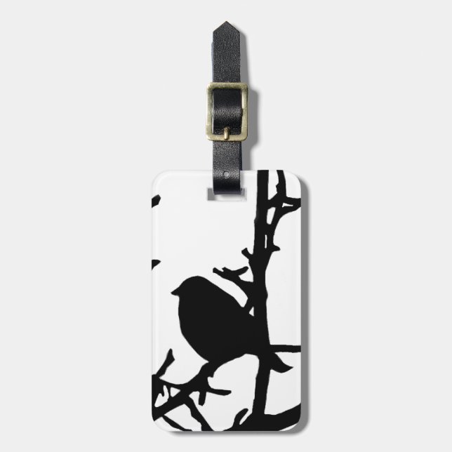 Bird on a Branch Luggage Tag (Front Vertical)
