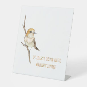 Bird On A Branch Sign Our Guestbook