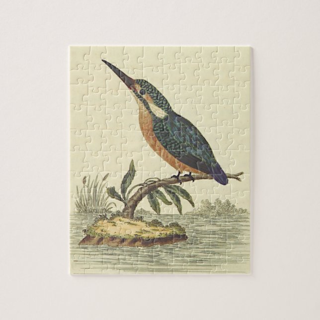 Bird on a Branch, Vintage Look Jigsaw Puzzle (Vertical)