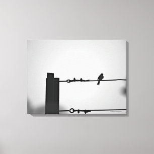 Bird on a Wire Canvas Print